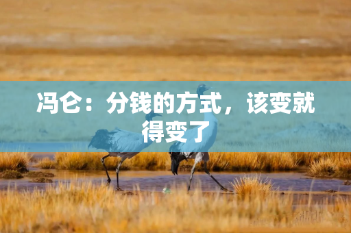 冯仑：分钱的方式，该变就得变了