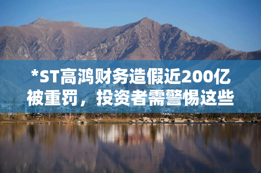 *ST高鸿财务造假近200亿被重罚，投资者需警惕这些指标异动