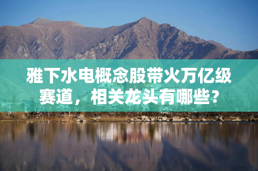 雅下水电概念股带火万亿级赛道，相关龙头有哪些？