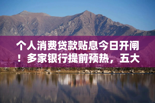 个人消费贷款贴息今日开闸！多家银行提前预热，五大热点全解析