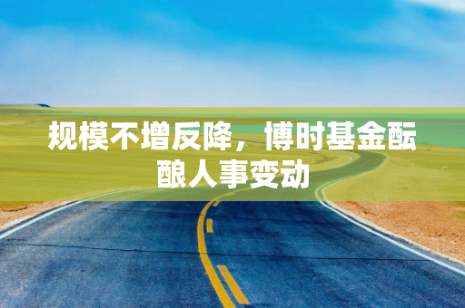 规模不增反降，博时基金酝酿人事变动