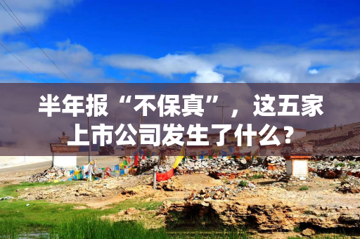 半年报“不保真”，这五家上市公司发生了什么？