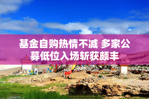 基金自购热情不减 多家公募低位入场斩获颇丰