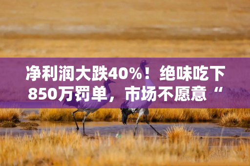 净利润大跌40%！绝味吃下850万罚单，市场不愿意“啃”鸭脖了？