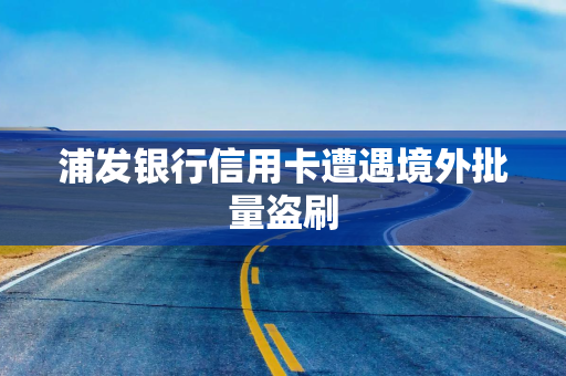 浦发银行信用卡遭遇境外批量盗刷