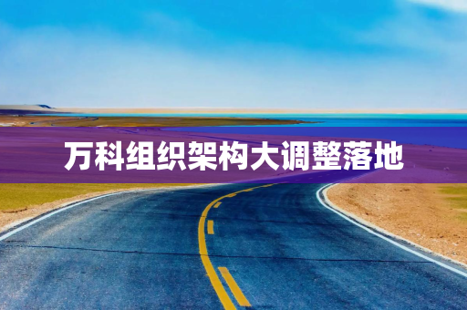 万科组织架构大调整落地