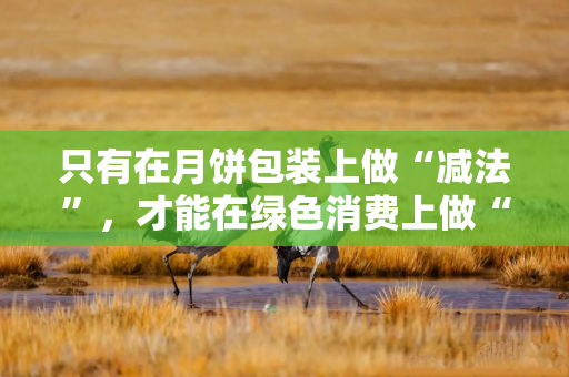 只有在月饼包装上做“减法”，才能在绿色消费上做“加法”