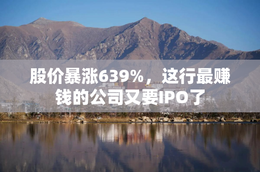 股价暴涨639%，这行最赚钱的公司又要IPO了