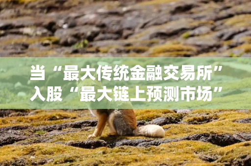 当“最大传统金融交易所”入股“最大链上预测市场”，“资产代币化”进入主流视野