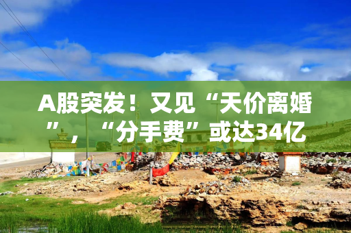 A股突发！又见“天价离婚”，“分手费”或达34亿