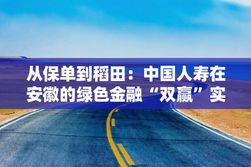 从保单到稻田:中国人寿在安徽的绿色金融“双赢”实践 从保单到稻田:中国人寿在安徽的绿色金融“双赢”实践