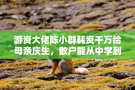 游资大佬陈小群耗资千万给母亲庆生,散户能从中学到什么? 游资大佬陈小群耗资千万给母亲庆生,散户能从中学到什么?