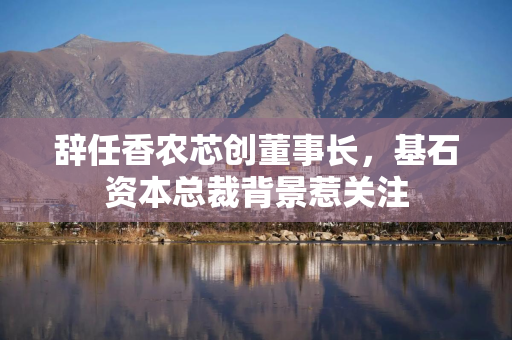 辞任香农芯创董事长，基石资本总裁背景惹关注