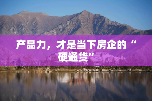 产品力，才是当下房企的“硬通货”
