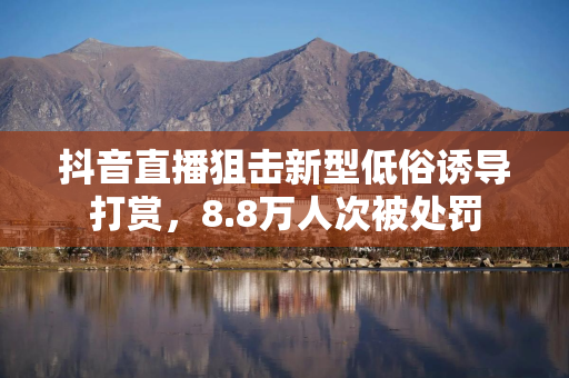 抖音直播狙击新型低俗诱导打赏，8.8万人次被处罚