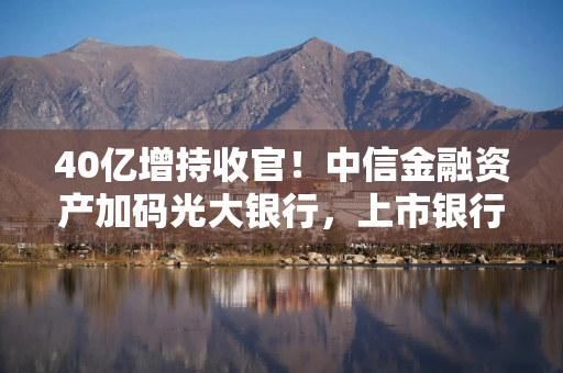 40亿增持收官！中信金融资产加码光大银行，上市银行增持热度升温