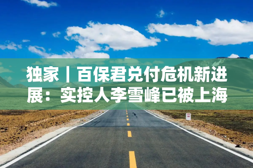 独家｜百保君兑付危机新进展：实控人李雪峰已被上海闵行区检察院批捕