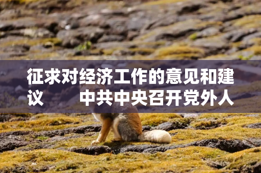 征求对经济工作的意见和建议　　中共中央召开党外人士座谈会　　习近平主持并发表重要讲话　　李强通报有关情况　蔡奇丁薛祥出席