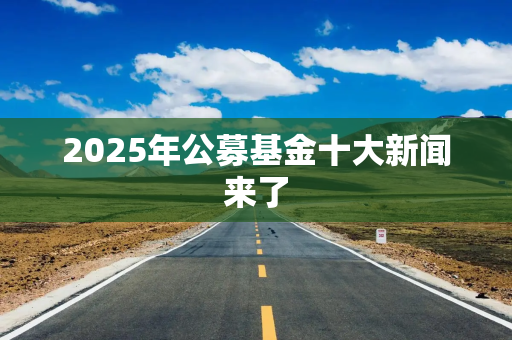 2025年公募基金十大新闻来了