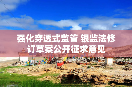 强化穿透式监管 银监法修订草案公开征求意见 强化穿透式监管 银监法修订草案公开征求意见