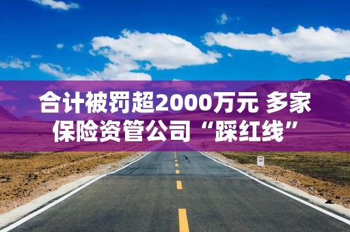 合计被罚超2000万元 多家保险资管公司“踩红线”