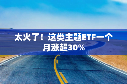 太火了！这类主题ETF一个月涨超30%