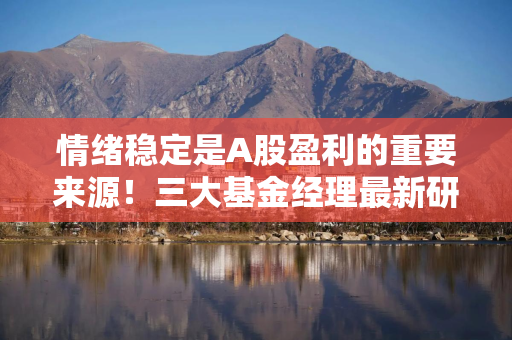 情绪稳定是A股盈利的重要来源！三大基金经理最新研判来了