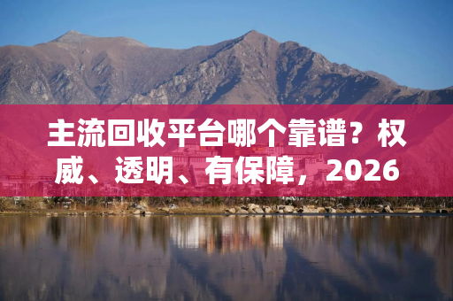 主流回收平台哪个靠谱？权威、透明、有保障，2026年二手回收就选转转