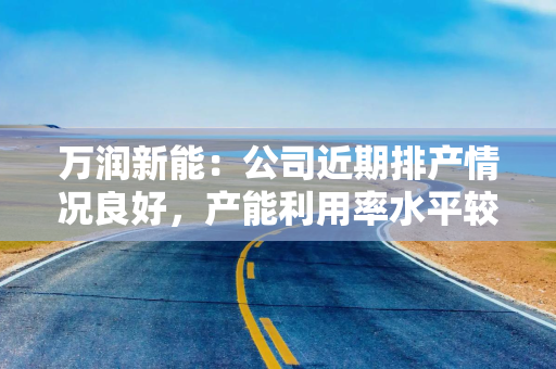 万润新能：公司近期排产情况良好，产能利用率水平较高