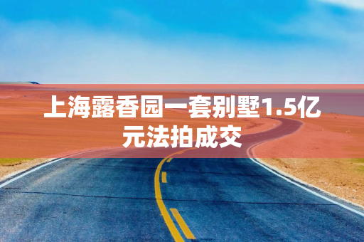 上海露香园一套别墅1.5亿元法拍成交