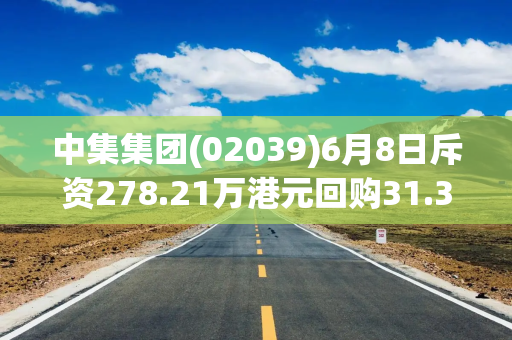 中集集团(02039)6月8日斥资278.21万港元回购31.3万股