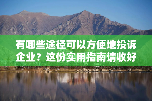 有哪些途径可以方便地投诉企业？这份实用指南请收好