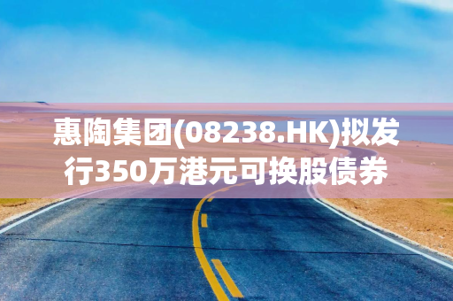 惠陶集团(08238.HK)拟发行350万港元可换股债券