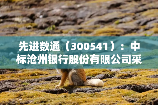 先进数通（300541）：中标沧州银行股份有限公司采购项目，中标金额为1104.87万元