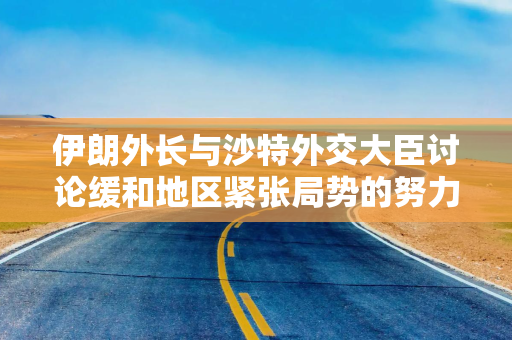 伊朗外长与沙特外交大臣讨论缓和地区紧张局势的努力