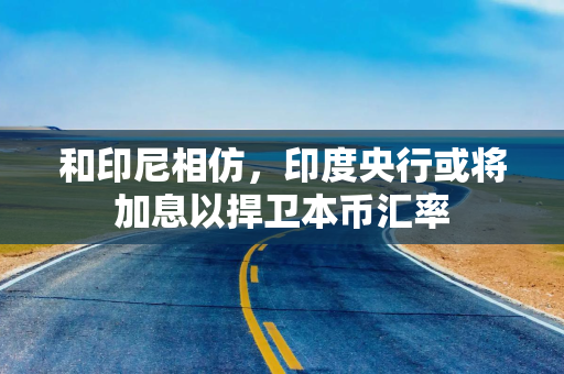 和印尼相仿，印度央行或将加息以捍卫本币汇率