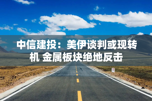 中信建投:美伊谈判或现转机 金属板块绝地反击 中信建投:美伊谈判或现转机 金属板块绝地反击