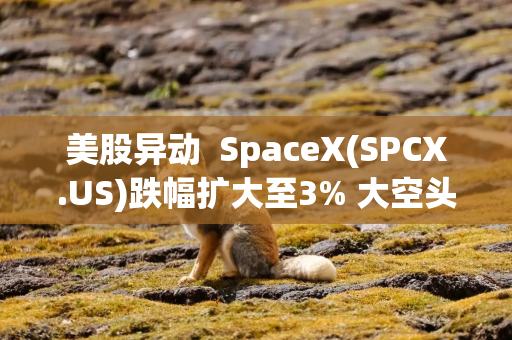 美股异动  SpaceX(SPCX.US)跌幅扩大至3% 大空头Burry对近3万亿美元估值提出质疑