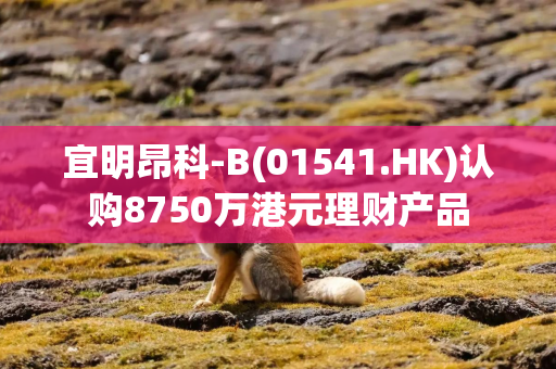 宜明昂科-B(01541.HK)认购8750万港元理财产品