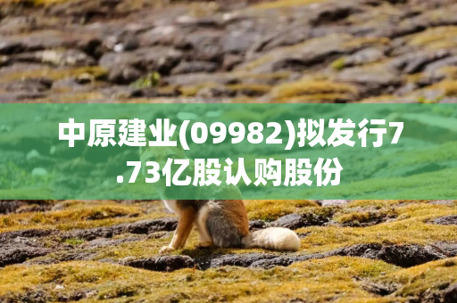 中原建业(09982)拟发行7.73亿股认购股份