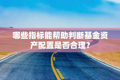 哪些指标能帮助判断基金资产配置是否合理？