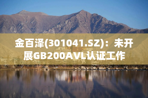金百泽(301041.SZ)：未开展GB200AVL认证工作
