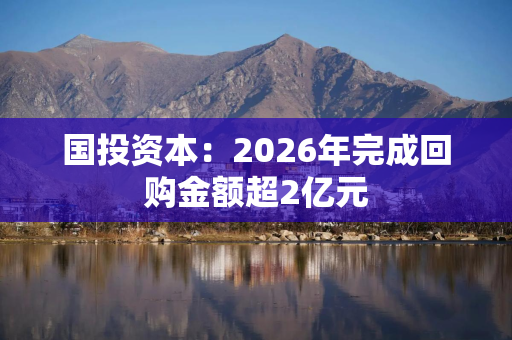 国投资本：2026年完成回购金额超2亿元