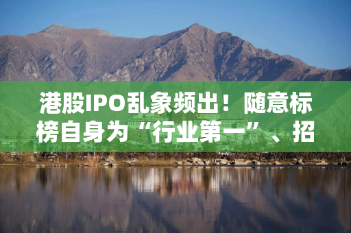 港股IPO乱象频出！随意标榜自身为“行业第一”、招股书沦为广告等行径被痛批
