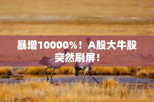 暴增10000%！A股大牛股突然刷屏！