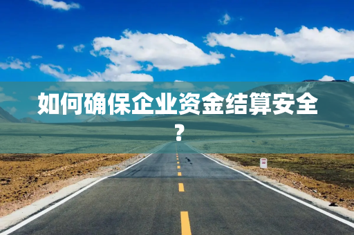 如何确保企业资金结算安全？