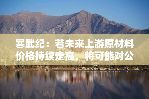 寒武纪：若未来上游原材料价格持续走高，将可能对公司经营业绩产生不利影响