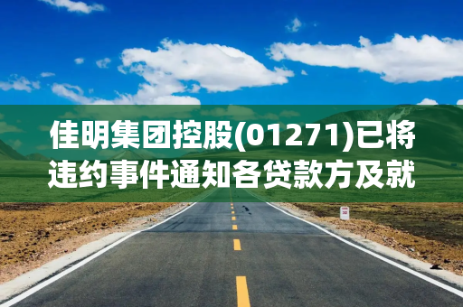 佳明集团控股(01271)已将违约事件通知各贷款方及就违反事项继续争取其他贷款方的豁免