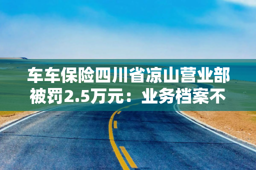 车车保险四川省凉山营业部被罚2.5万元：业务档案不规范不完整等