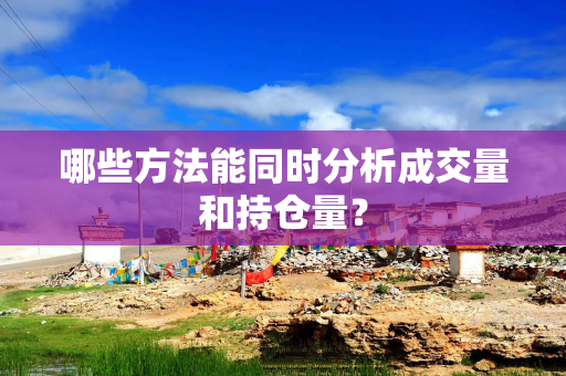 哪些方法能同时分析成交量和持仓量？